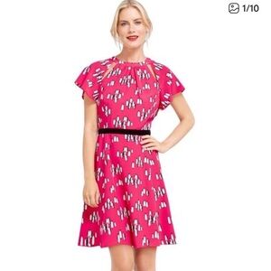 Draper James Penguin Patterned Women's Dress
